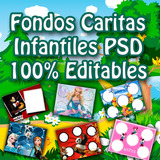 Fondos Caritas Digitales Infantiles Alta Calidad Psd