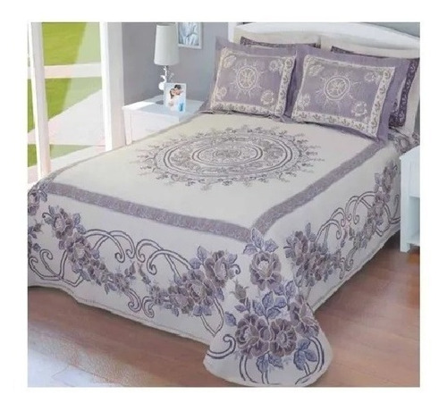 Colcha Zaira Beige Linea Alteza Queen Size