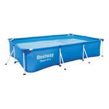 Alberca Estructural Rectangular Bestway 56412 Con Capacidad De 3300 Litros De 3m De Largo X 2.01m De Ancho De 3cm De Diámetro Azul