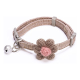 Collar For Doméstica Mascota With Flowers De Color Café