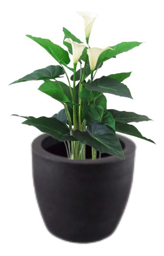 Vaso Decorativo De Planta Flor Redondo Cone 39x29x36