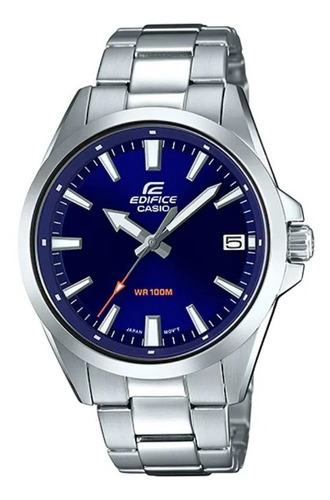 Reloj Casio Edifice Hombre Efv-100d-2a Lcal Barrio Belgrano Color De La Malla Plateado Color Del Bisel Plateado Color Del Fondo Azul