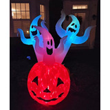 Inflable Halloween Led Adorno Decoracion Calavera Tumba Pant