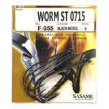 Anzuelo Sasame Worm St0715 De Ojal Con Reten De Carnada