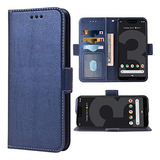 Funda Para Google Pixel 3 Xl Dark Azul Pu Leather-02