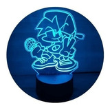 Lampara Led 3d Boyfriend Friday Night Funkin Fnf Decoración