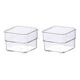 Organizador Modular Paramount Pequeno Diamond Acrílico 2 Un Cor Transparente