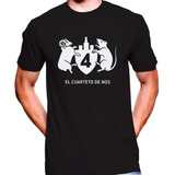 Camiseta Premium Dtg Rock Estampada El Cuarteto De Nos