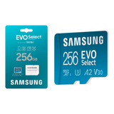 Microsd 256gb Samsung Evoselect+ 4k 130mb/s U3 A2 V30+adapta