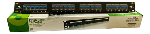 Patch Panel 24portas Cat5e Gts Para Rack Telecom T568a 1pç