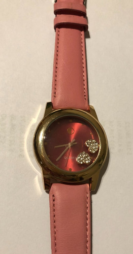 Reloj Mujer Malla De Cuero Legítimo Y Corazones