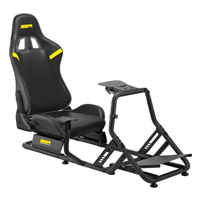 Simulador de manejo gamer PSR Prekop Simracing PSR2 con asiento color negro | Envío gratis