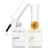 Modelones Gel Top Coat 2 Piezas De 0.3 fl Oz De Base De Gel 