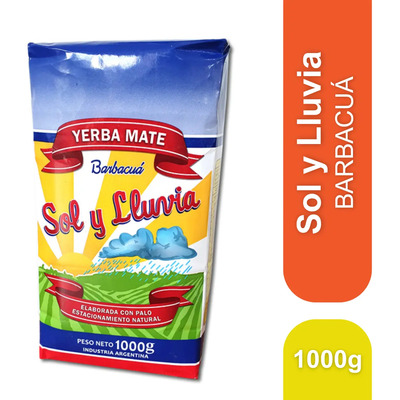 Yerba mate Sol y lluvia barbacuá 1000gr | MercadoLibre