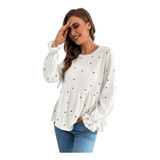 Polera Camisa Blusa Estampado Casual Mujer Pnl