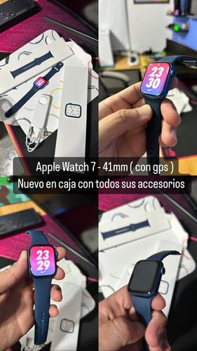Apple Watch Series 7 41mm Negro Diseño De La Malla Deportivo