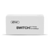 Switch Mini 5 Portas Hub Cabo Rede Ethernet 10/100mbps Top