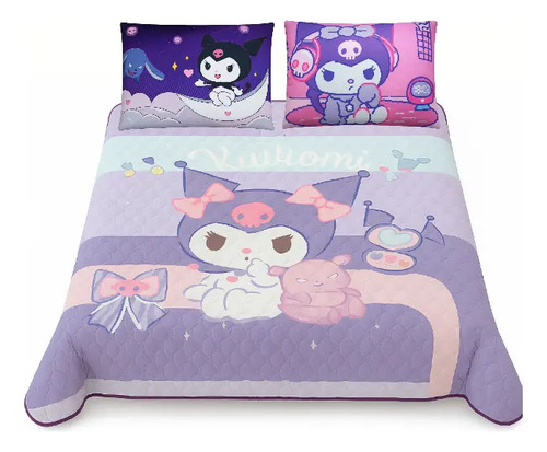 Set De Edredon De Kuromi Individual Con Almohada