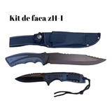Kit Faca Militar + Canivete Tático Sobrevivência Taue Zh1