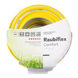 Manguera Riego 1'' Reforzada Rehau Raubiflex 1 X 25mts Color Amarillo Y Blanco