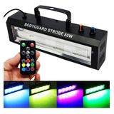 Refletor Strobo 80w Canhão Com Controle 4 Leds Luz Rgb