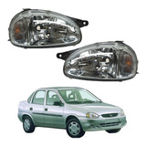 Par Faro Chevy/ Swing/ Joy/ Monza 2001 - 2003 Liso C/ajustes