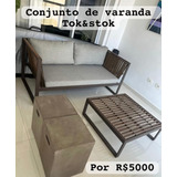 Conjunto Tok&stok Varanda (sofá, Mesa E 2 Puff)