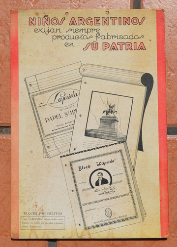 Antiguo Cartel Carton Laprida