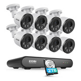 Zosi Sistema De Camara De Seguridad Poe De 8ch 5mp Con Audio