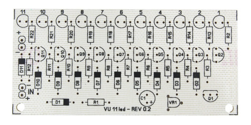 Placa Lisa Para Montar Vu Meter 11 Led Para Amplificador 