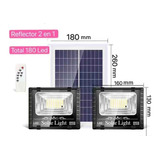 Reflector Solar 2 En 1 Cada Uno 90led 10 Metro Cable Control