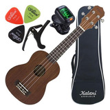 Kit Ukulele Soprano Kalani Kal220 Tribes Serie Acessórios