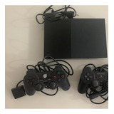Sony Playstation 2 Slim Standard + Dois Controles + Memory Card + 24 Jogos