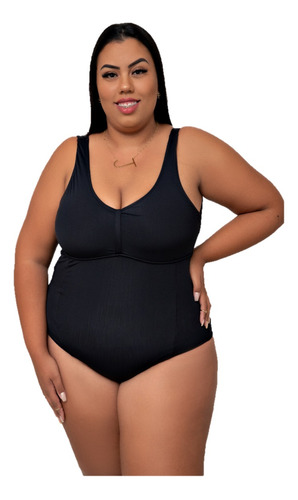 Maiô Plus Size Forrado Tamanho 52 54 56 58 60 62 64 Sem Bojo