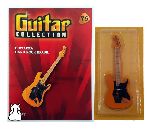 Miniatura Salvat Ed 76 Guitarra Hard Rock Brasil + Suporte