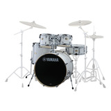 Batería Acústica Yamaha Stage Custom Birch P White Sbp0f5pw Color Blanco