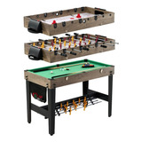 Mesa De Billar Multijuegos 3 En 1 Futbolito Ping Pong Works