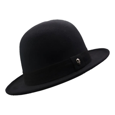 Sombrero Fabellino Bombín Código Calavera Urbano Rebelde Color Negro Talla M | Meses sin interés