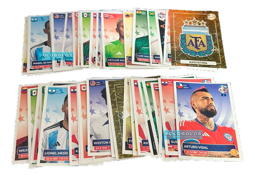 Copa América Usa 2024 Panini Lote 50 Figuritas Sin Repetir