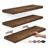 Repisas Flotantes De Madera Mdf Premium Kit X3 Colores