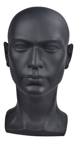 Cabeza De Maniquí Masculino, Cabeza De Negro Mate