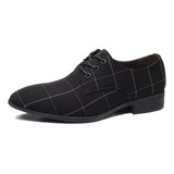 Zapatos Casuales Patrón De Cuadrícula Para Hombre Negocios