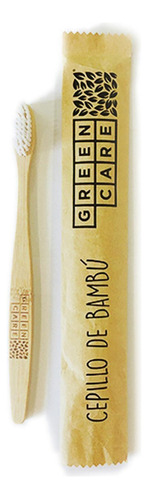 Cepillo De Dientes De Bambú Adulto Cerdas Color Blanco