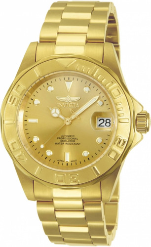 Relógio Invicta Pro Diver 13929 Original Banhado Ouro Maleta