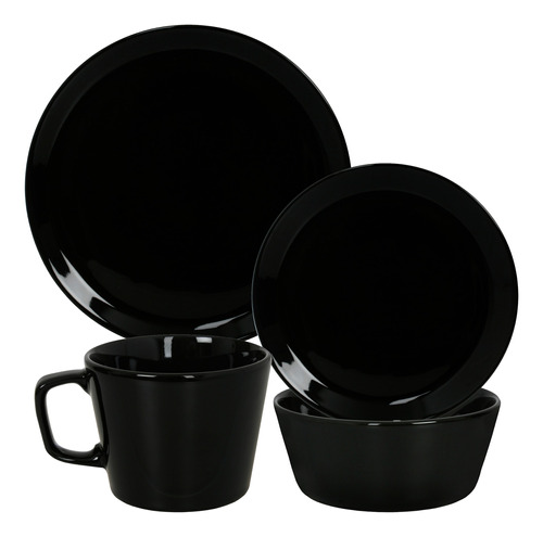 Set X 16 Plato Playo Postre Bowl Jarro Mug Ceramica