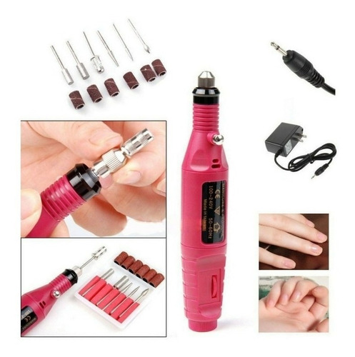 Kit Pulidor De Uñas Electrico Removedor Acrílico 12 Piezas