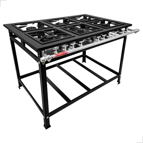 Fogão Industrial Baixa Pressão 6 Bocas Misto Oferta Do Dia