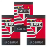 Kit 03 Toalhinhas São Paulo Escolar Time Futebol Mão Rosto