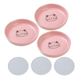 Lusifaco Tazones De Comida Para Gatos Poco Profundos, Plato 