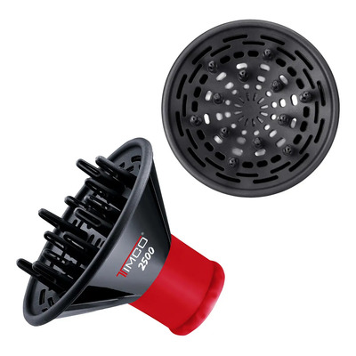 Difusor Profesional Para Secadora De Cabello Timco® 2500 Dif 2 Color Negro\u002FRojo | MercadoLibre